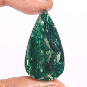 Beautiful Top Quality 100% Natural Green Aventurine Pear Shape Cabochon Loose Gemstone For Making Jewelry 38.35 Ct 39X22X5 MM AB-7328