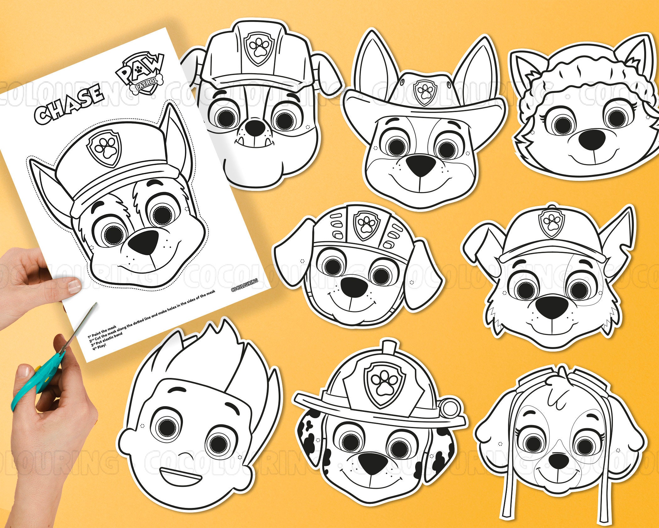 plat nom Cour paw patrol maske vorlage Cinquième caleçon Chêne