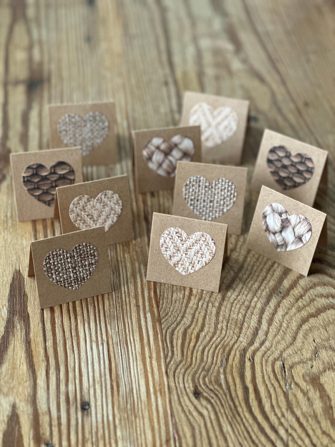 Handmade Heart Mini Note Cards - Etsy