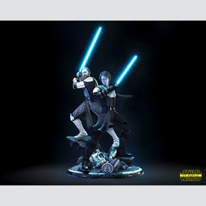 Anakin Skywalker and Obi-Wan Kenobi - Star Wars Fan Art Figure, 1:12 scale, Resin Fan Art Figure / Diorama, 3D printed