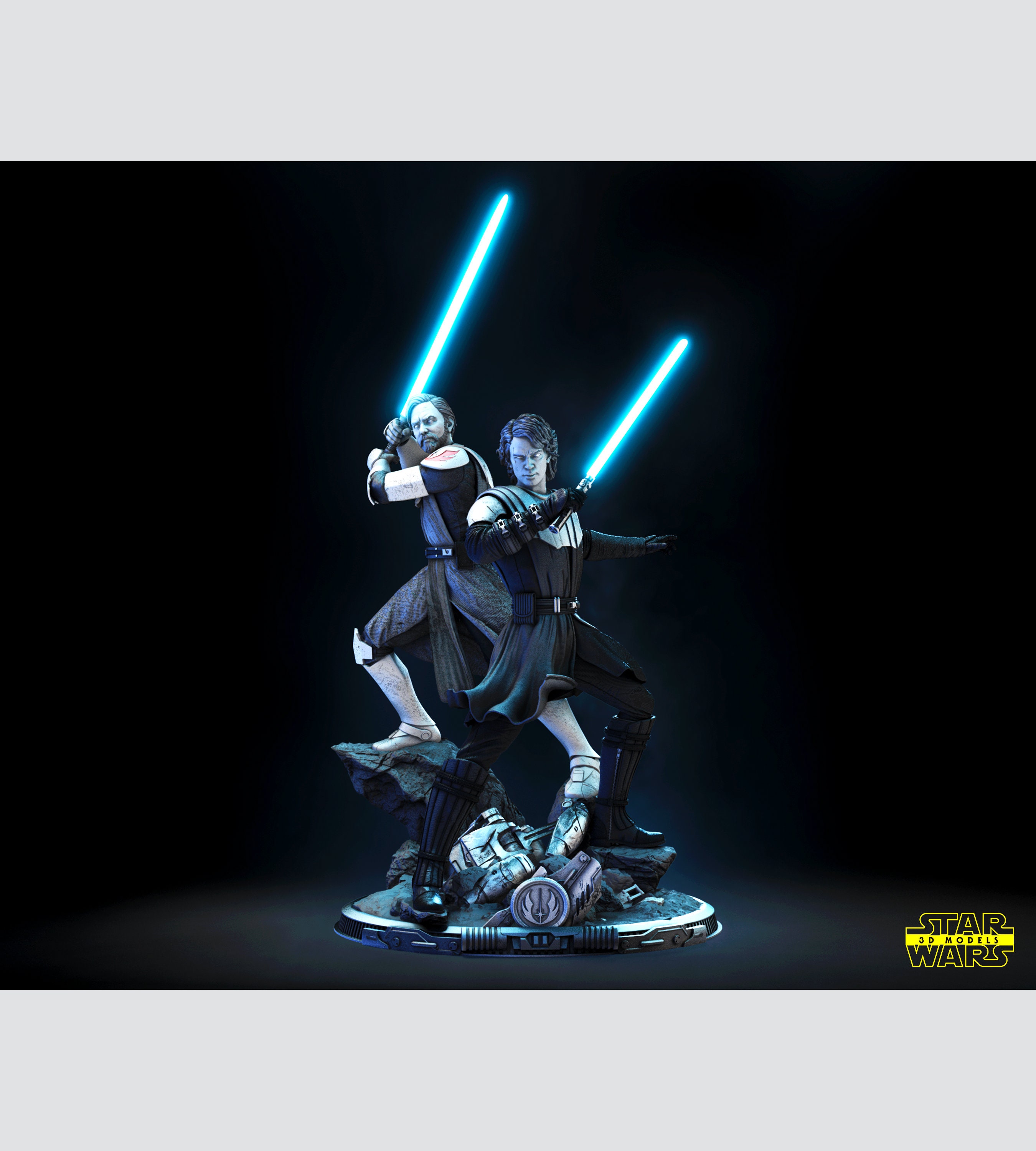 Buy Anakin Skywalker and Obi Wan Kenobi Diorama Scale 1/12