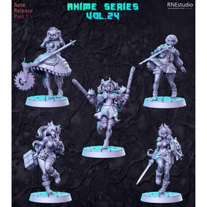 Anime Series Vol. 24 - RN Estudio - DnD - D&D - Pathfinder - Tabletop Miniature - RPG Mini - Dungeons and Dragons - Skirmish - Miniature