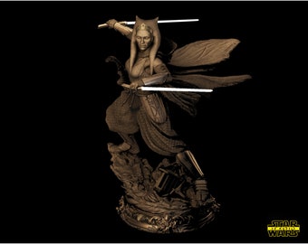 Ashoka Tano - Star Wars Fan Art Figure, 1:12 scale, Resin Fan Art Figure / Diorama, 3D printed