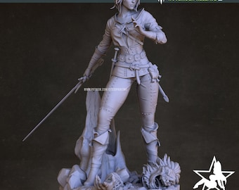 Ciri - paintable The Witcher fan art figure - OXO3DPrinting (SFW and NSFW)
