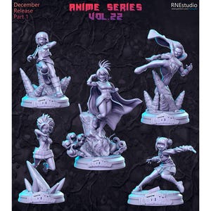 Anime-serie Vol 22 - RN Estudio - DnD - D&D - Pathfinder - Tafelmodel Miniatuur - RPG Mini - Dungeons and Dragons - Schermutseling - Miniatuur