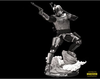 Jango Fett - Star Wars Fan Art Figure, 1:12 scale, Resin Fan Art Figure / Diorama, 3D printed