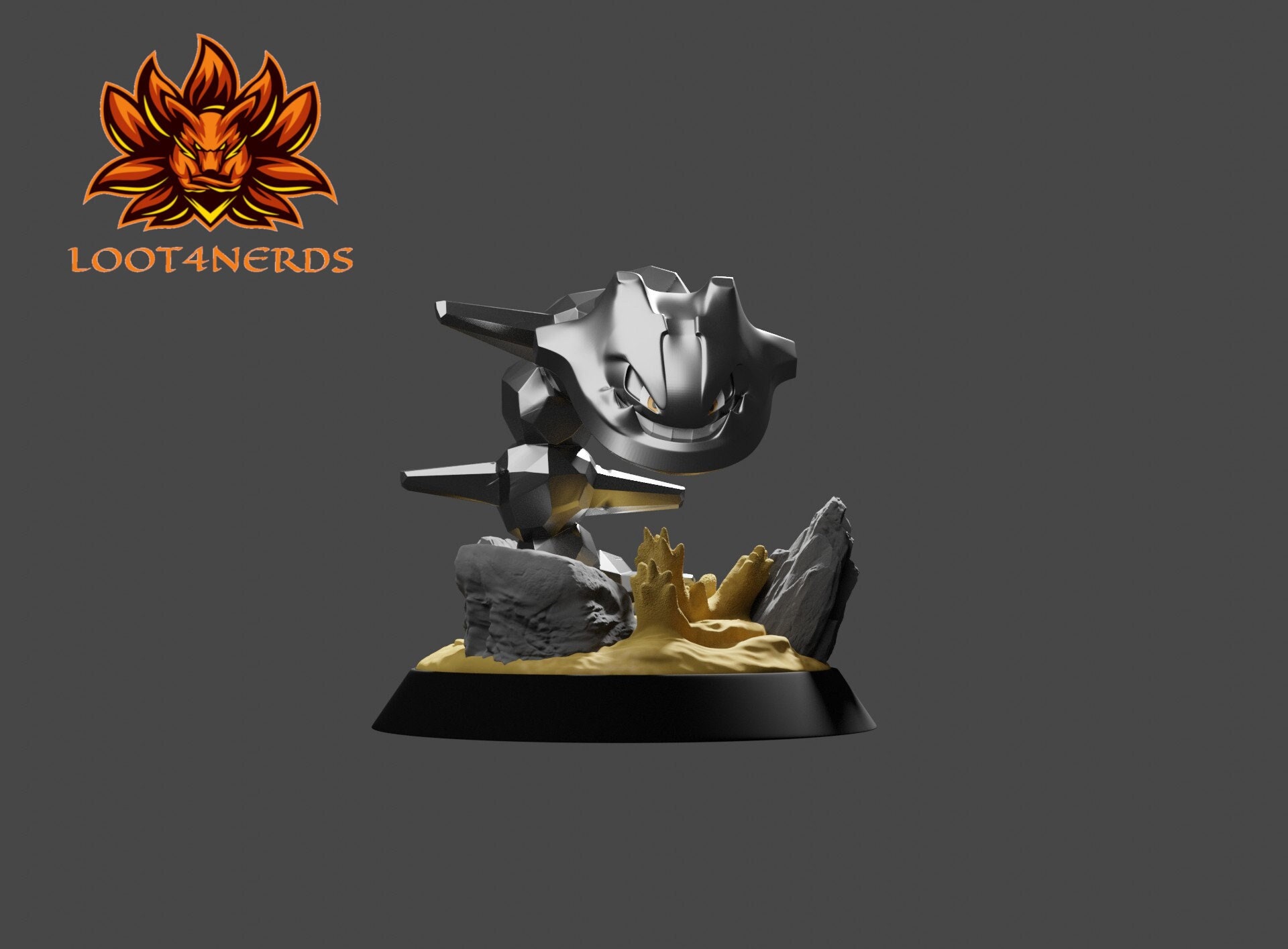 Steelix - Paintable Pokemon Fan Art Figure - Steelix - Etsy