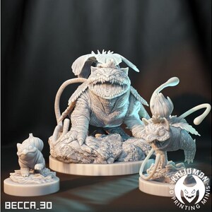Bisasam, Bisaknosp und Bisaflor - Kaijumon - passend für Tabletop Games | D&D | Wargames | RPG | Skirmish - Bulbasaur, Ivysaur and Venusaur
