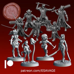 JRPG/Anime Miniatures May 2023 - Ethan Savage Studios - DnD - D&D - Pathfinder - Tabletop Miniature - RPG Mini - Dungeons and Dragons