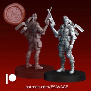 Solid Snake - Metal Gear Solid - Ethan Savage Studios - DnD - D&D - Pathfinder - Tabletop Miniature - RPG - Dungeons and Dragons - Miniature