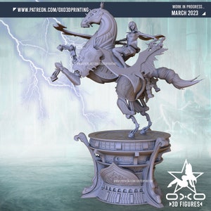 Lightning and Odin - paintable Final Fantasy XIII fan art figure - OXO3DPrinting (SFW and NSFW)