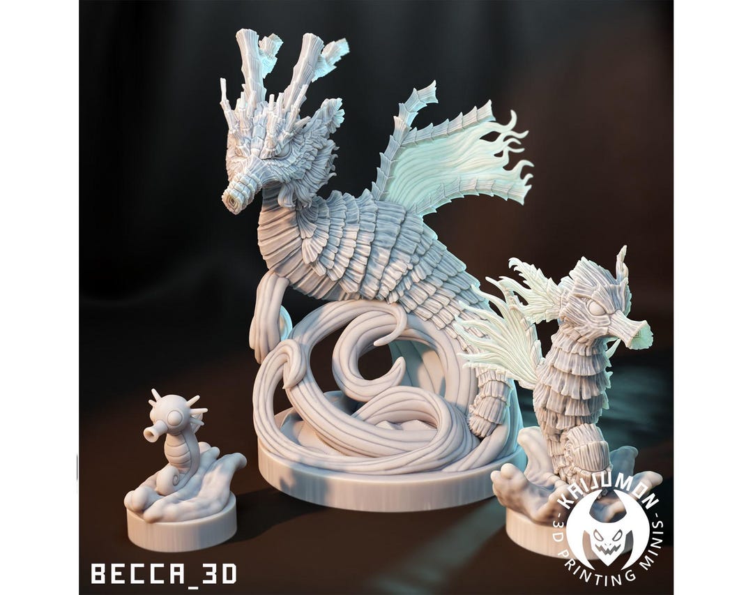 Seemon Seeper, Seemon, and Seedraking - Kaijumon - Suitable for Tabletop Games ...