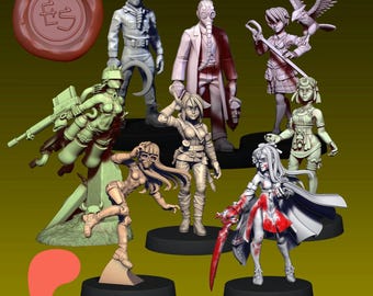 JRPG/Anime Miniatures November 2025 - Ethan Savage Studios - DnD - D&D - Pathfinder - Tabletop Miniature - RPG Mini - Dungeons and Dragons