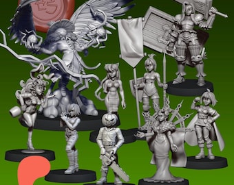 JRPG/Anime Miniatures October 2025 - Ethan Savage Studios - DnD - D&D - Pathfinder - Tabletop Miniature - RPG Mini - Dungeons and Dragons