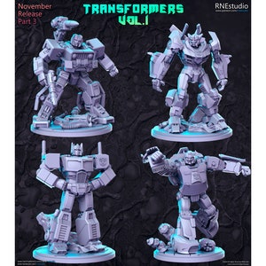 Transformers Pack Vol. 1 - RN Estudio - DnD - D&D - Pathfinder - Tabletop Miniature - RPG Mini - Dungeons and Dragons - Skirmish - Miniature