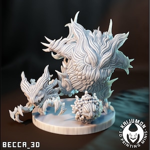 Nebulak / Alpollo / Gengar Diorama - Kaijumon - suitable for Tabletop Games | Dungeons and Dragons | D&D | RPG | Ghastly / Haunter / Gengar