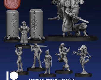 JRPG/Anime Miniatures June 2022 - Ethan Savage Studios - DnD - D&D - Pathfinder - Tabletop Miniature - RPG Mini - Dungeons and Dragons