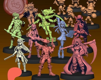 JRPG/Anime Miniatures December 2025 - Ethan Savage Studios - DnD - D&D - Pathfinder - Tabletop Miniature - RPG Mini - Dungeons and Dragons