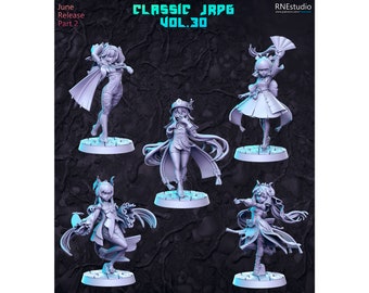 JRPG Clásico Vol. 30 - RN Estudio - DnD - D&D - Pathfinder - Miniatura de mesa - Miniatura de rol - Dungeons and Dragons - Escaramuza - Miniatura