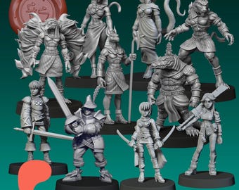 JRPG/Anime Miniatures August 2025 - Ethan Savage Studios - DnD - D&D - Pathfinder - Tabletop Miniature - RPG Mini - Dungeons and Dragons