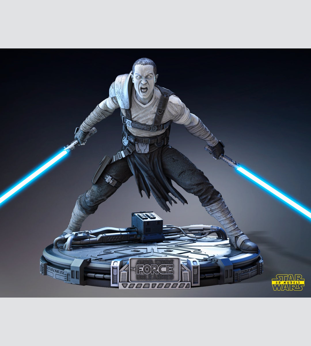 Buy Galen Marek the Force Unleashed Paintable 3D Star Wars Model Fan  Art Figure Online in India
