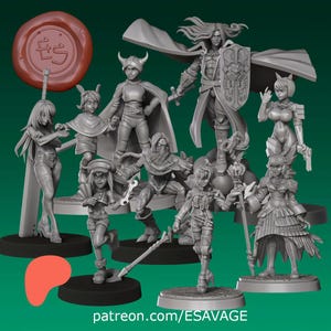 JRPG/Anime Miniatures July 2024 - Ethan Savage Studios - DnD - D&D - Pathfinder - Tabletop Miniature - RPG Mini - Dungeons and Dragons