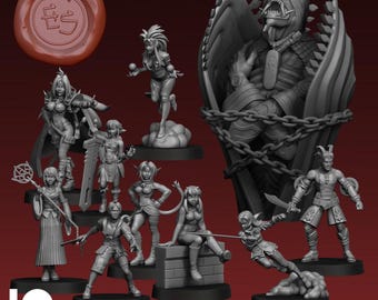 JRPG/Anime Miniatures May 2022 - Ethan Savage Studios - DnD - D&D - Pathfinder - Tabletop Miniature - RPG Mini - Dungeons and Dragons