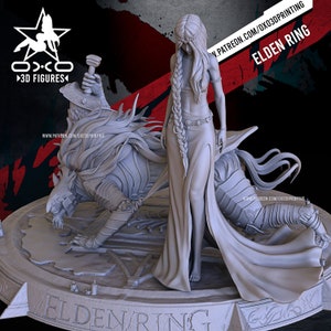Koningin Marika en Maliketh - Schilderbare Elden Ring Fan Art-figuur - OXO3DPrinting (SFW en NSFW)
