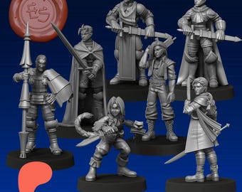 JRPG/Anime Miniatures May 2025 - Ethan Savage Studios - DnD - D&D - Pathfinder - Tabletop Miniature - RPG Mini - Dungeons and Dragons