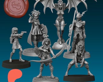 JRPG/Anime Miniatures January 2025 - Ethan Savage Studios - DnD - D&D - Pathfinder - Tabletop Miniature - RPG Mini - Dungeons and Dragons