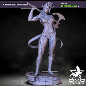 Karlach – figurka fanowska Baldur's Gate 3 do malowania – OXO3DPrinting (SFW i NSFW)