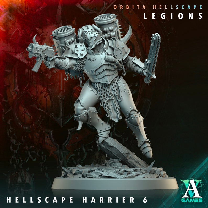 Tabletop Hellscape Hellscape Harrier (6 Poses) - Archvillain Games: Orbita Hellscape ...