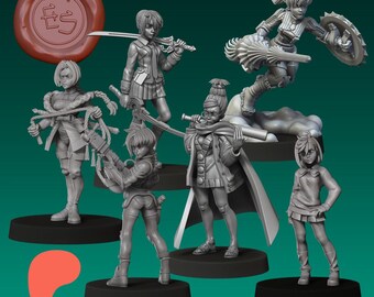 Miniaturas de JRPG/anime - Febrero de 2025 - Ethan Savage Studios - DnD - D&D - Pathfinder - Miniaturas de mesa - Miniaturas de rol - Dungeons and Dragons