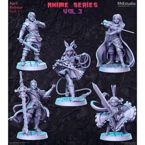 Anime Series Vol. 3 - RN Estudio - DnD - D&D - Pathfinder - Tabletop Miniature - RPG Mini - Dungeons and Dragons - Skirmish - Miniature