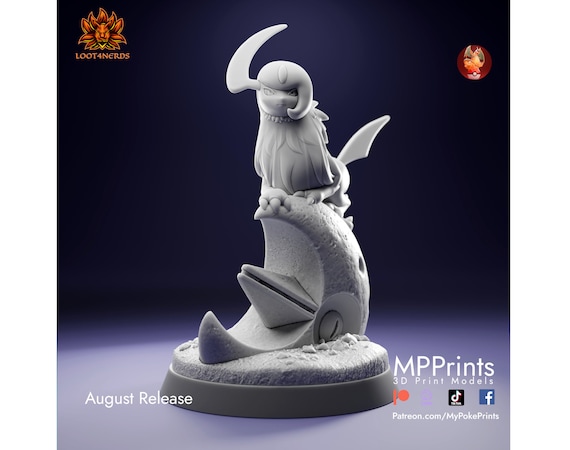 アブソルとルナストーン - ペイント可能なポケモンファンアート