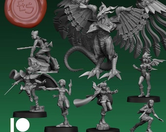 JRPG/Anime Miniaturen april 2022 - Ethan Savage Studios - DnD - D&D - Pathfinder - Tafelmodel - RPG Miniatuur - Dungeons and Dragons