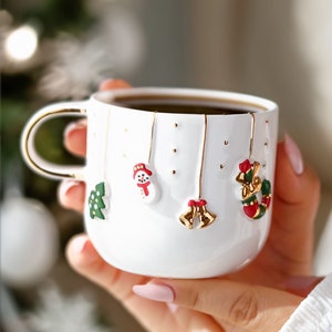 Christmas New Year's Eve Christmas Ceramic Mug | Coffee cup | Handmade | Ceramic Mug | Ceramic Mug | Ceramic decoration | Gift |mug