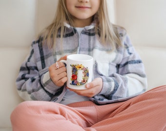 personalized mug personalized mug with letter D coffee mug gift gift idea