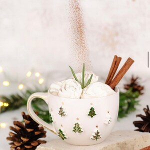 Christmas cup Christmas ceramic cup | Christmas coffee cup | Handmade | Ceramic Mug | Ceramic Mug | Ceramic decoration | Gift |mug