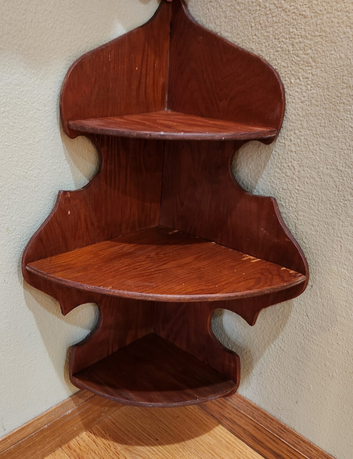 Corner Curio Shelf Wall Mount 3 Shelves Classic Design Etsy