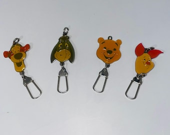 Disney Winnie The Pooh Characters Charm Keychains Winnie the Pooh, Eeyore, Tiger & Piglet