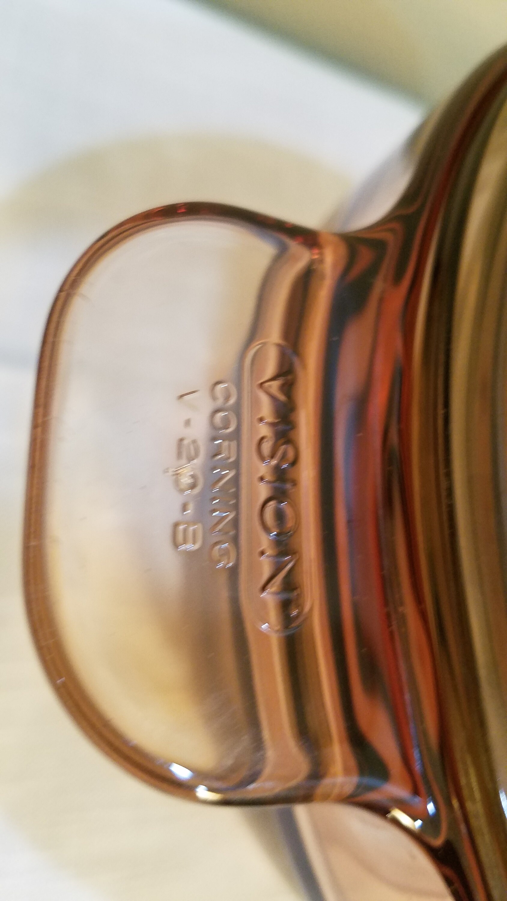 Vision Corning Ware Amber Brown Glass Double Boiler Insert Etsy