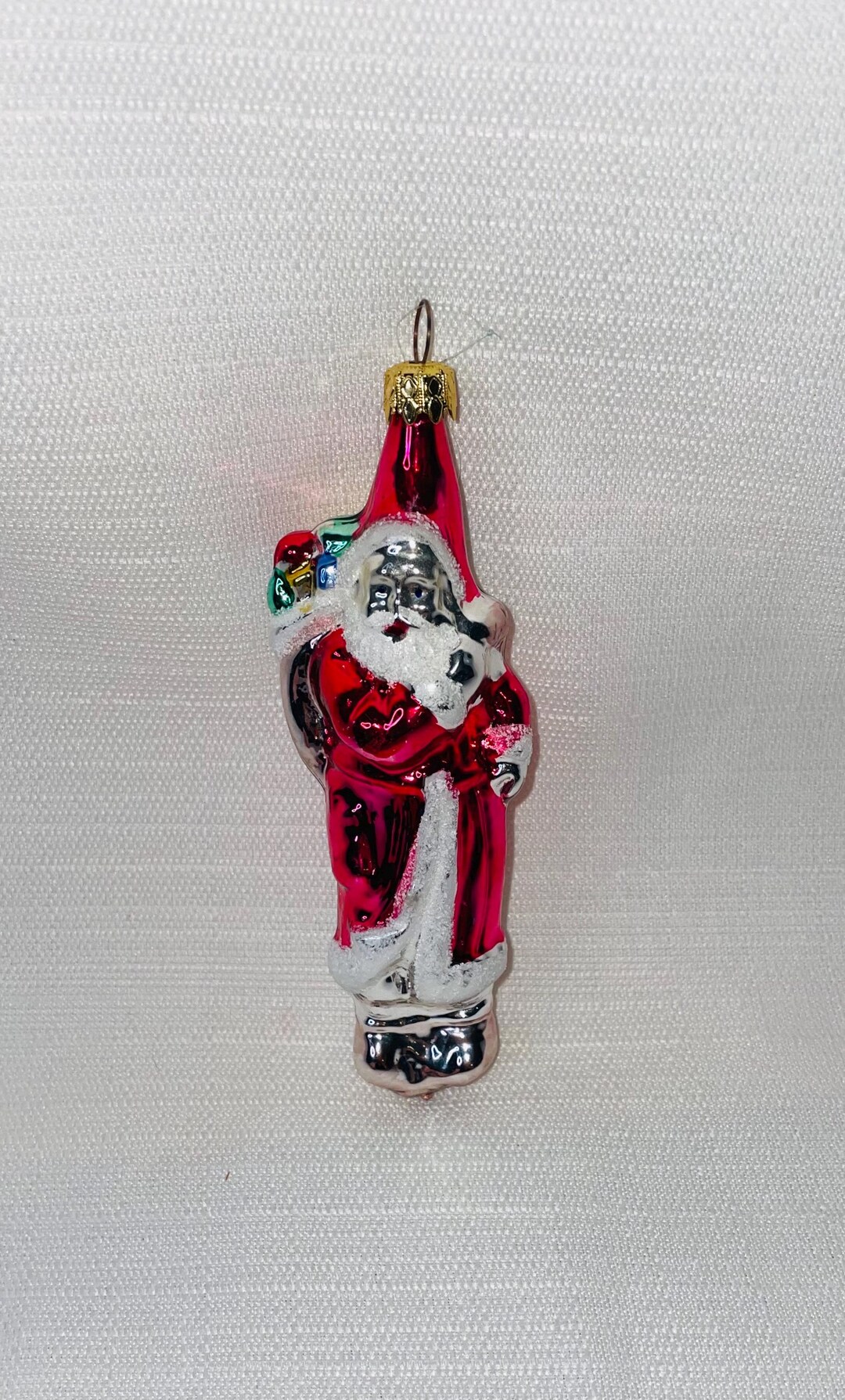 Vintage Blown Glass Santa Ornament — West Germany - Etsy