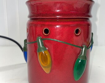 Scentsy Wax Warmer Holiday Lights Christmas Full Size Warmer Retired & Works