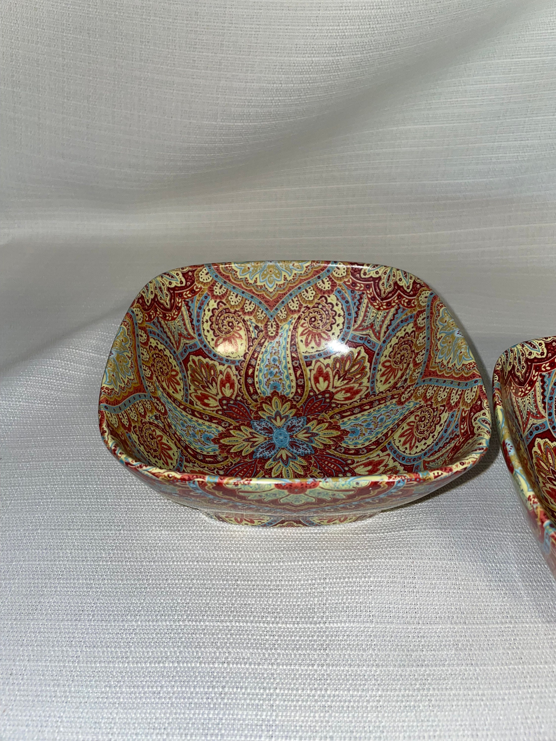 Resplendent Spring Pattern Stackable Bowls - 222 Fifth - Etsy
