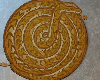 Snake Pattern Circle Rug, Decorative Area Rug, Rugs For Living Room,Bathroom/Kitchen Rug