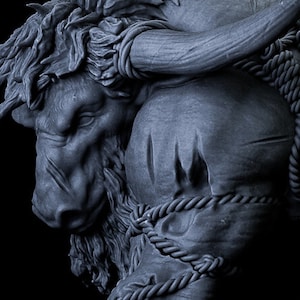 Minotaur 3D stl do drukarki-50 mm Miniatura do gier planszowych (D&D, DnD)