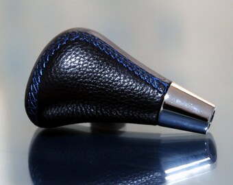 Toyota / Lexus Black Leather Shift Knob Blue Stitch | M8×1.25 Automatic Knob
