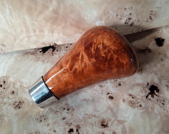 Weighted Burl Wood Shift Knob for Subaru Legacy, Outback, Forester, Nissan 350Z - JDM Style Custom Gear Shifter M10x1.25 Gated Automatic