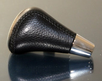 Toyota Lexus Black Leather Automatic Shift Knob | OEM Style Gear Shifter Replacement | Real Leather M8x1.25 Tacoma 4Runner Camry RAV4